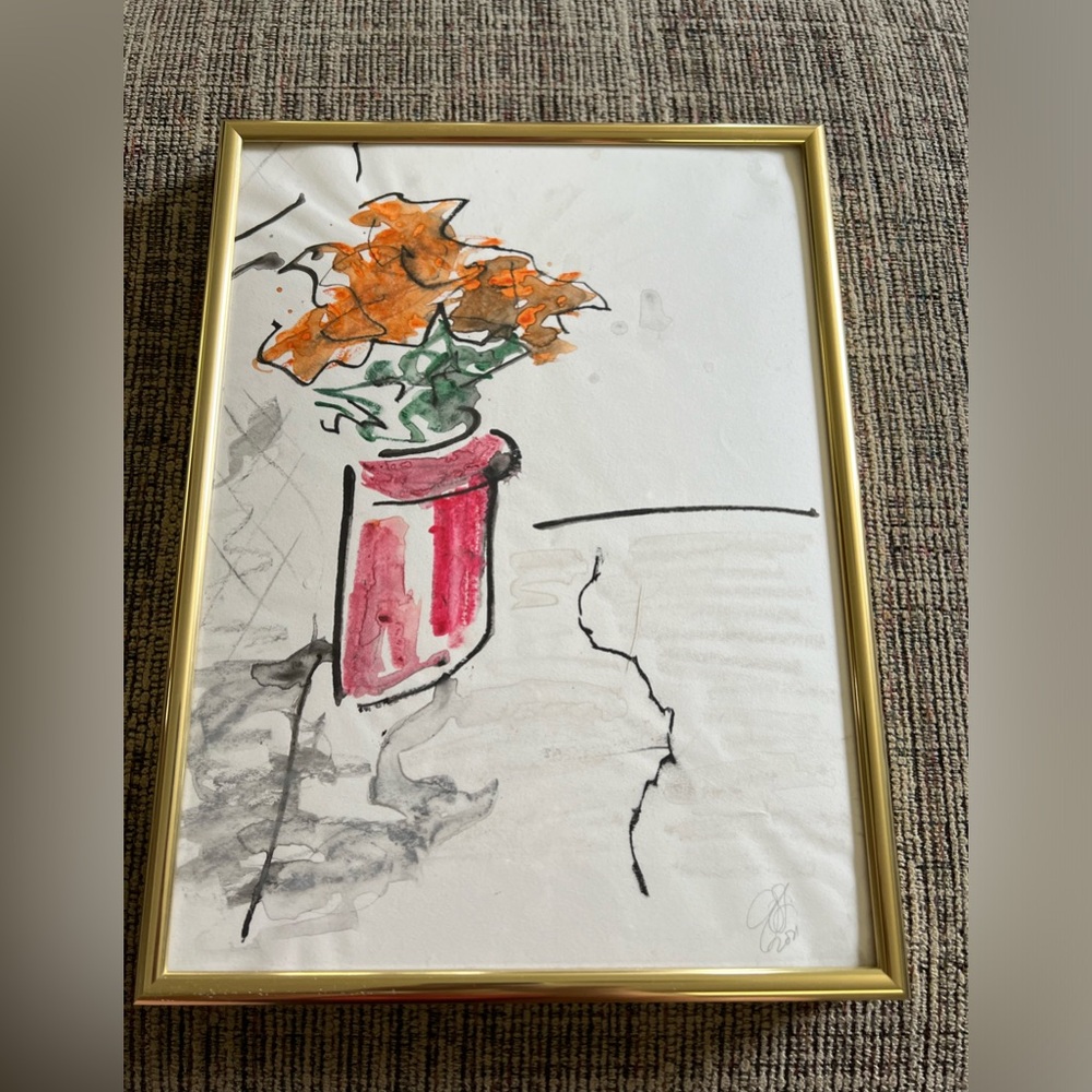 Original Watercolor Plant Drawing by Jen Sinkler